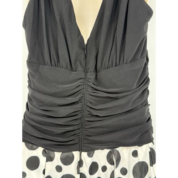 Black & white Polka dot Sleeveless Dress Size 16 Pinup Retro Rockabilly 1950s - Picture 4 of 13